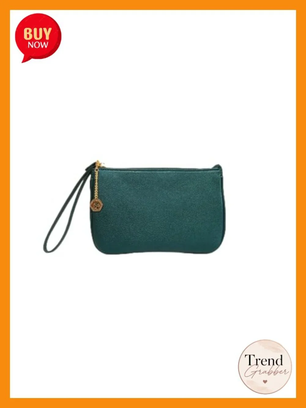 Signature Vegan Leather Wristlet – Pebbled Purse for Everyday or Night Out